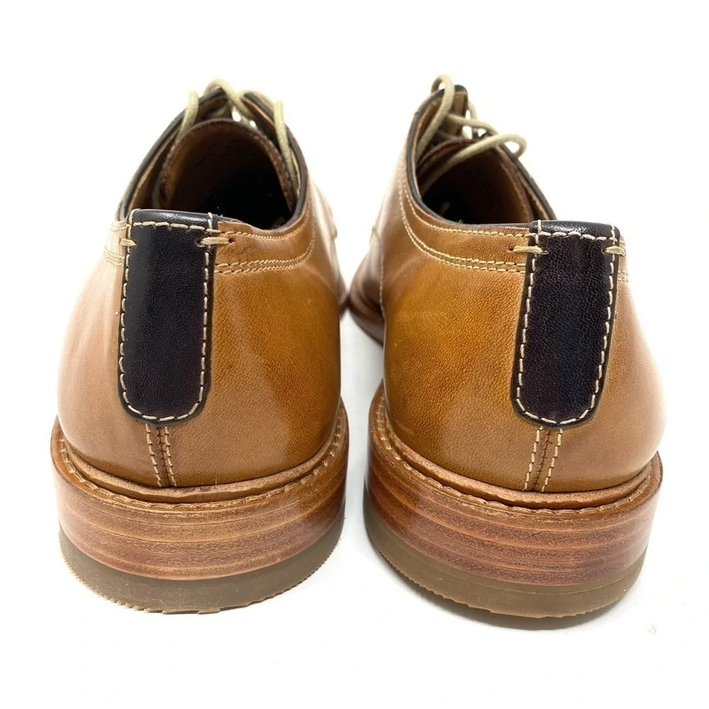 Johnston & Murphy Campbell Cap Toe Oxford Tan full grain leather